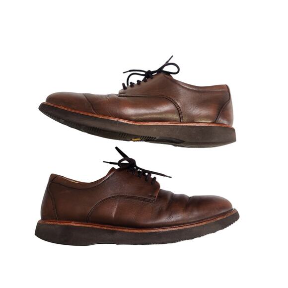Samuel Hubbard Mens Founder Oxford Size 9.5 W Cognac Leather Vibram Comfort Lace - Picture 7 of 13